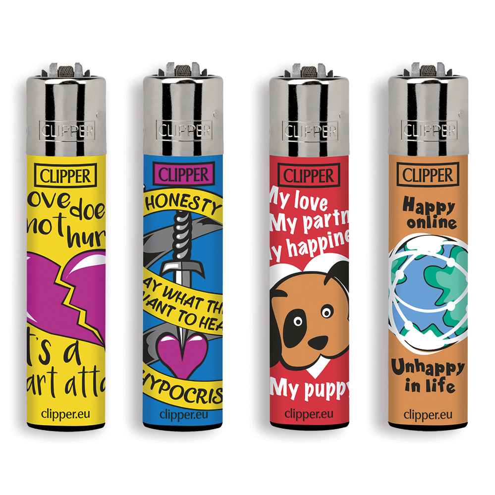 Accendino Clipper Large Love Quotes Q x 48pz