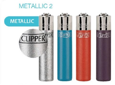 Accendino Clipper Large Metallic 2 x 48pz