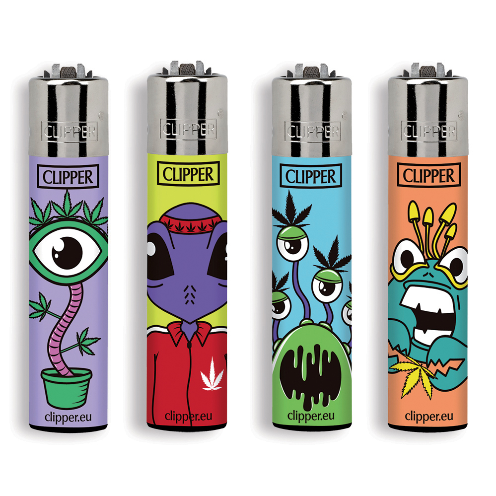 Accendino Clipper Large Monster Weed x 48pz - Clicca l'immagine per chiudere