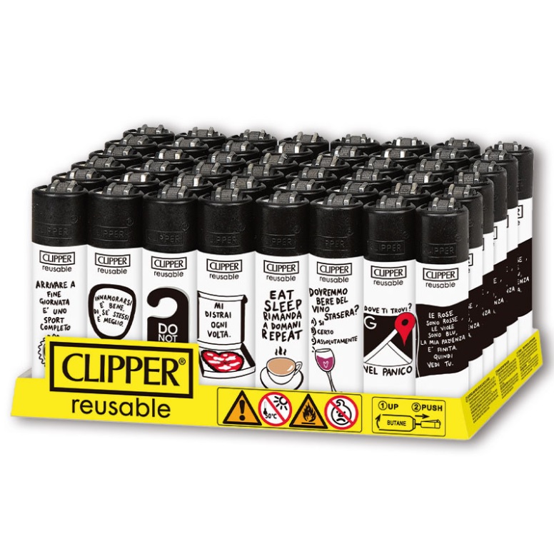 Accendino Clipper Large Nooox x 48pz