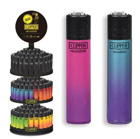 Accendino Clipper Large Painted Mix 6 Expo Girevole x 144pz