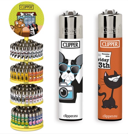 Accendino Clipper Large Pet Shop Expo Girevole x 192pz