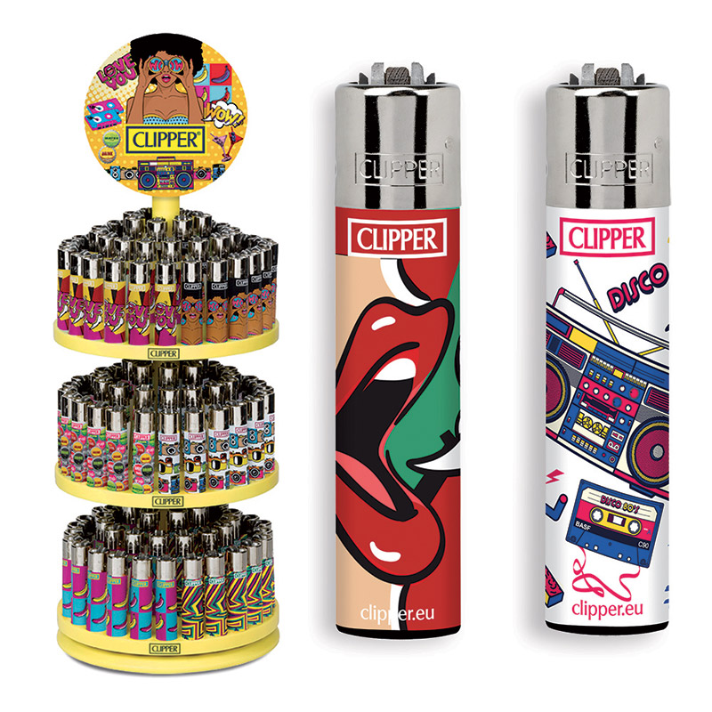 Accendino Clipper Large Pop Art H Expo Girevole x 144pz