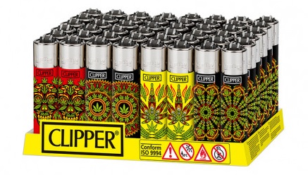 Accendino Clipper Large PSY Weed 2 K x 48pz