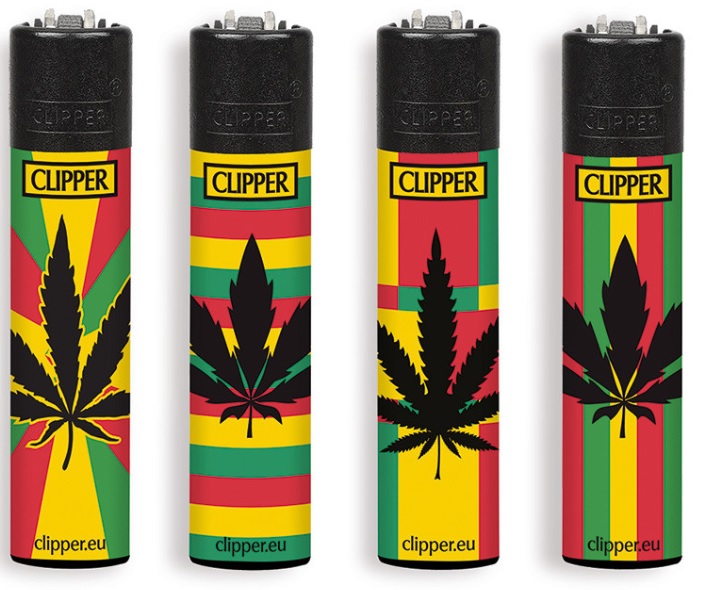 Accendino Clipper Large Reggae Print J x 48pz Accendino Clipper Large Reggae Print J x 48pz