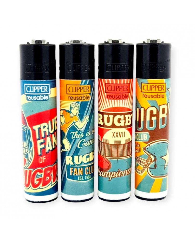 Accendino Clipper Large Retro Rugby x 48pz