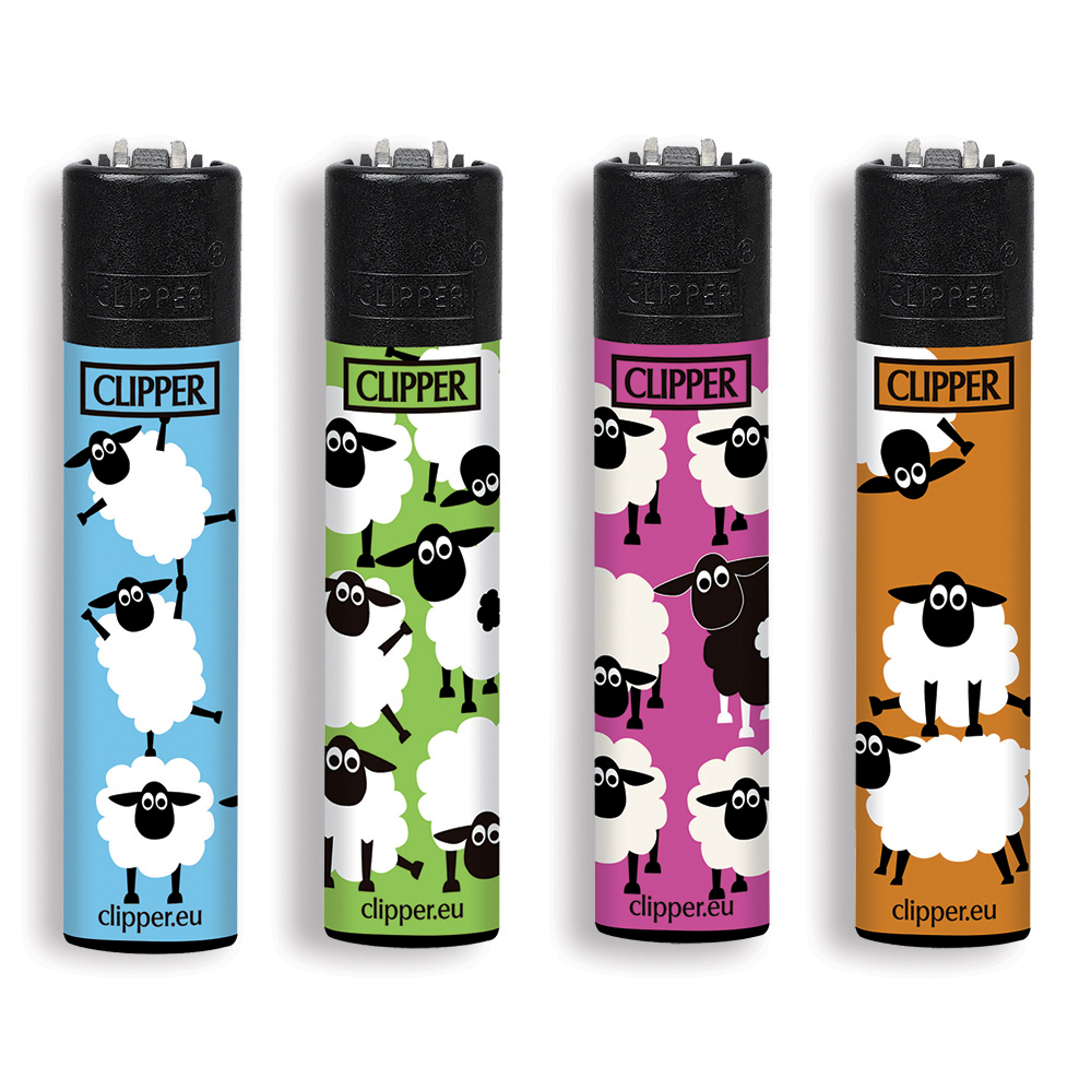 Accendino Clipper Large Sheep Fluo Q x 48pz