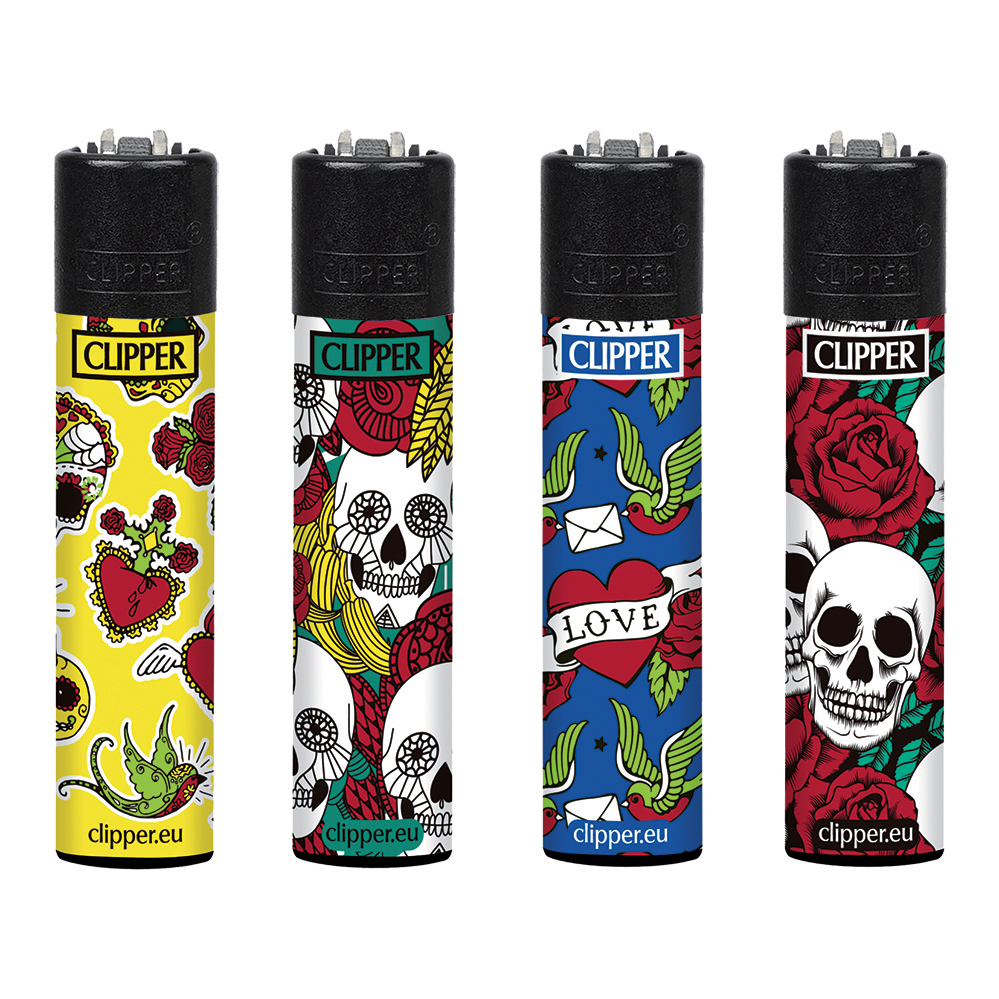 Accendino Clipper Large Skulls 2 Q x 48pz - Clicca l'immagine per chiudere