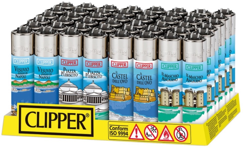 Accendino Clipper Large Souvenir Napoli Monumenti x 48pz