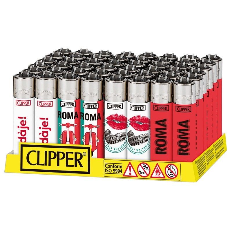 Accendino Clipper Large Souvenir Roma x 48pz - Clicca l'immagine per chiudere