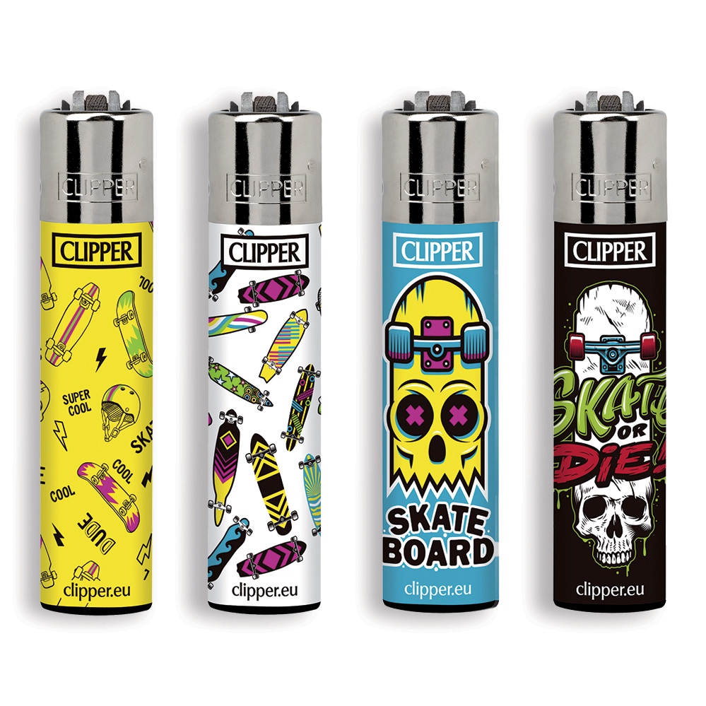 Accendino Clipper Large Urban Skate x 48pz