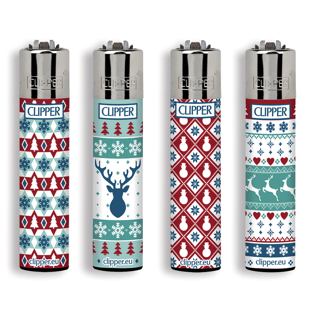 Accendino Clipper Large Winter Patterns x 48pz - Clicca l'immagine per chiudere