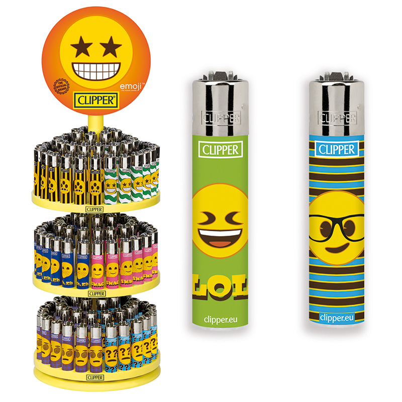 Accendino Clipper Micro Happy Emoji Expo Girevole x 144pz