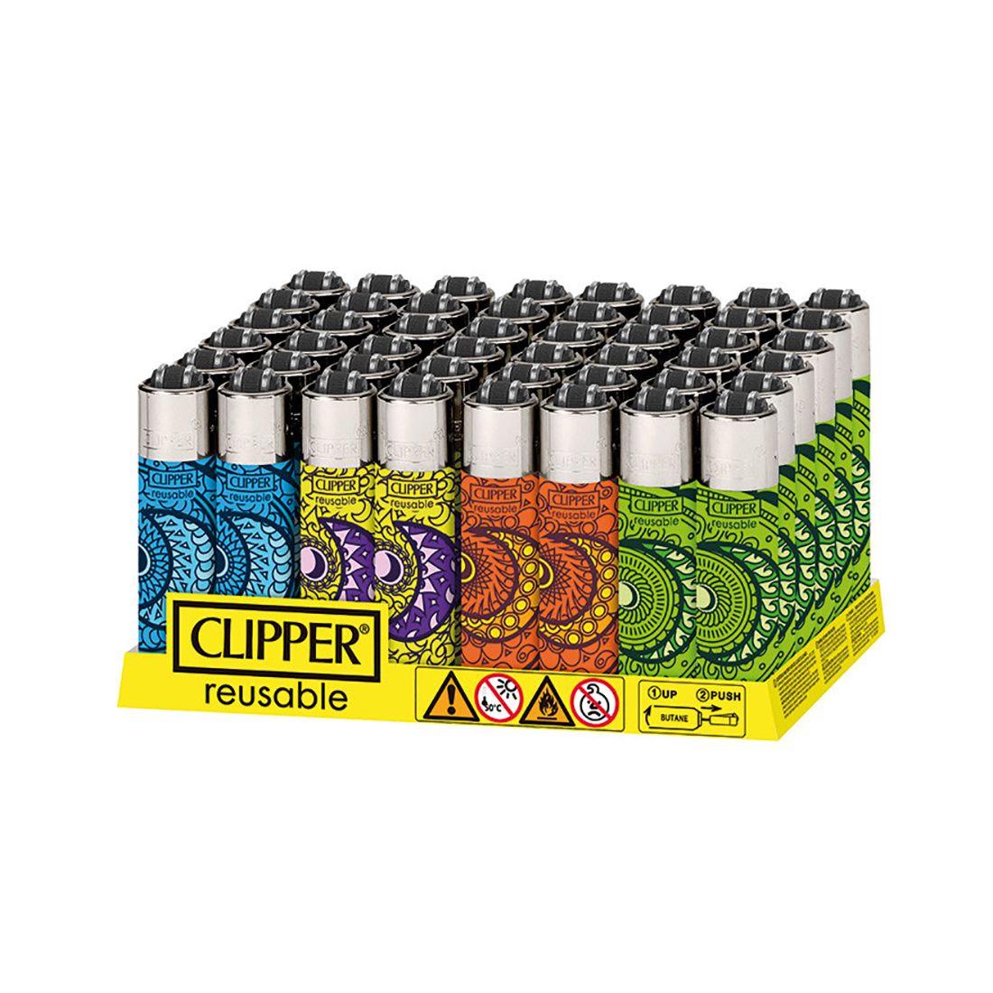 Accendino Clipper Micro Hippie Moons x 48pz