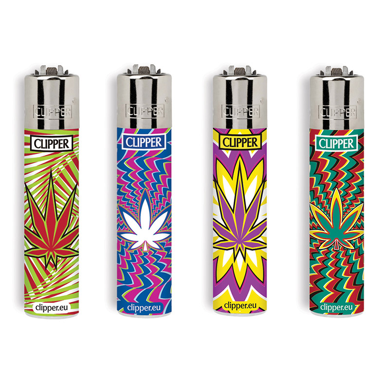 Accendino Clipper Micro Trippy Weed G x 48pz - Clicca l'immagine per chiudere