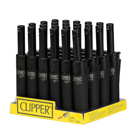 Accendigas Candele Clipper Minitube Black Soft x 24pz