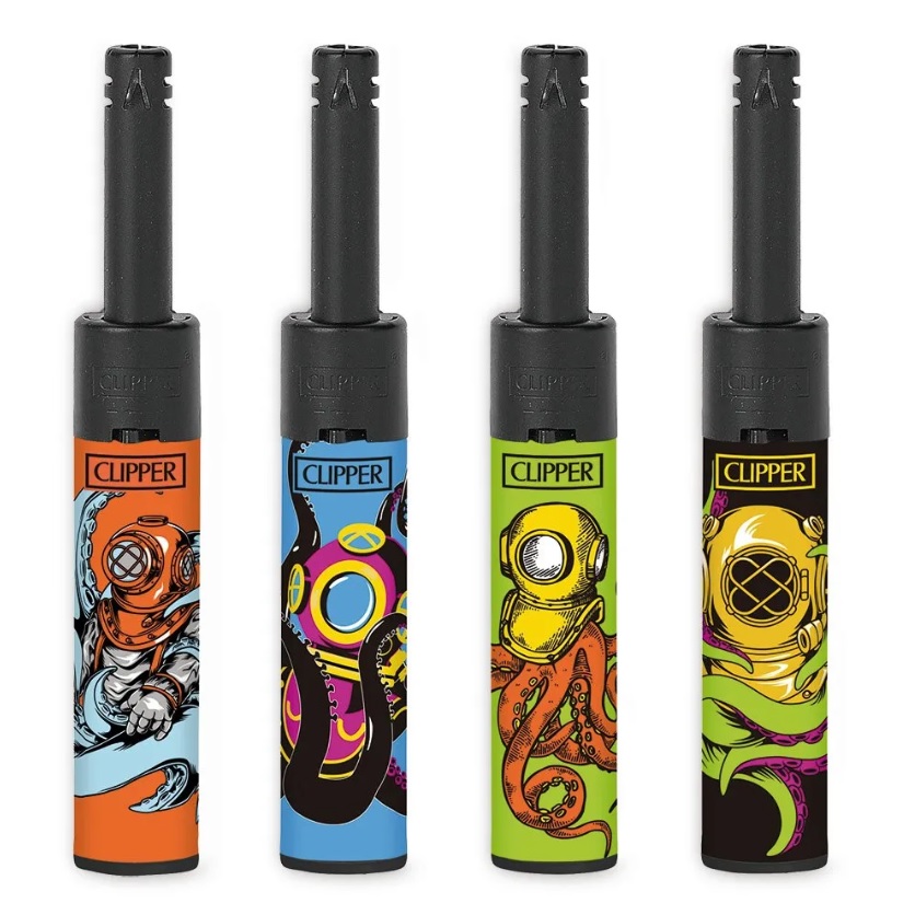 Accendigas Candele Clipper Minitube Diving Octopus x 24pz