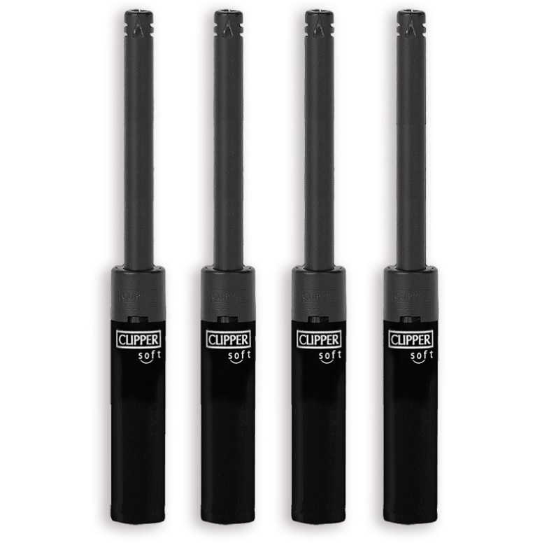 Accendigas Clipper Tube Soft Black Blister Singolo x 12pz