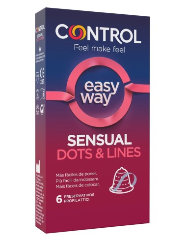 Control Sensual Dots & Lines Easy Way 6pz Farmacia