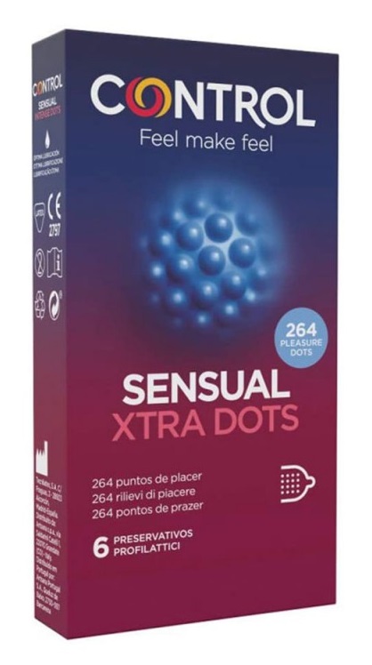 Control Sensual Xtra Dots 6pz Farmacia