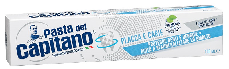 Dentifricio Pasta del Capitano Placca e Carie 100ml Dentifricio Pasta del Capitano Placca e Carie 100ml