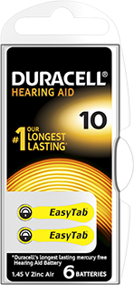 Duracell Acustica Easy Tab 10 Giallo 1 Blister da 6 Pile - Clicca l'immagine per chiudere
