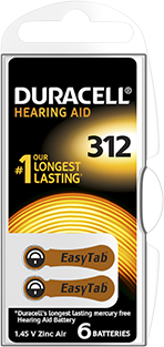 Duracell Acustica Easy Tab 312 Marrone 1 Blister da 6 Pile - Clicca l'immagine per chiudere