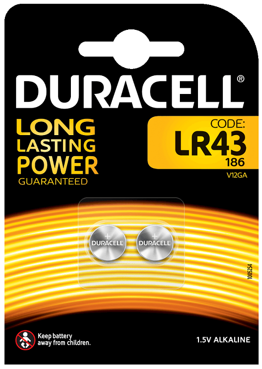 Duracell Alkaline LR43 1,5V 1 Blister da 2 Pile