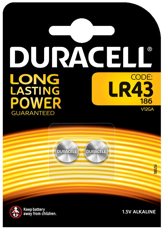 Duracell Alkaline LR43 1,5V 1 Blister da 2 Pile Duracell Alkaline LR43 1,5V 1 Blister da 2 Pile