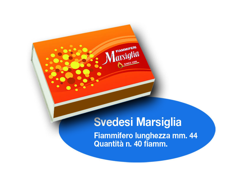 Fiammiferi Svedesi S/40 Marsiglia x 100 scatoline Fiammiferi Svedesi S/40 Marsiglia x 100 scatoline