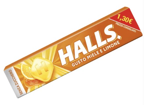 Caramelle Halls Miele e Limone Senza Zucchero x 20pz Caramelle Halls Miele e Limone Senza Zucchero x 20pz