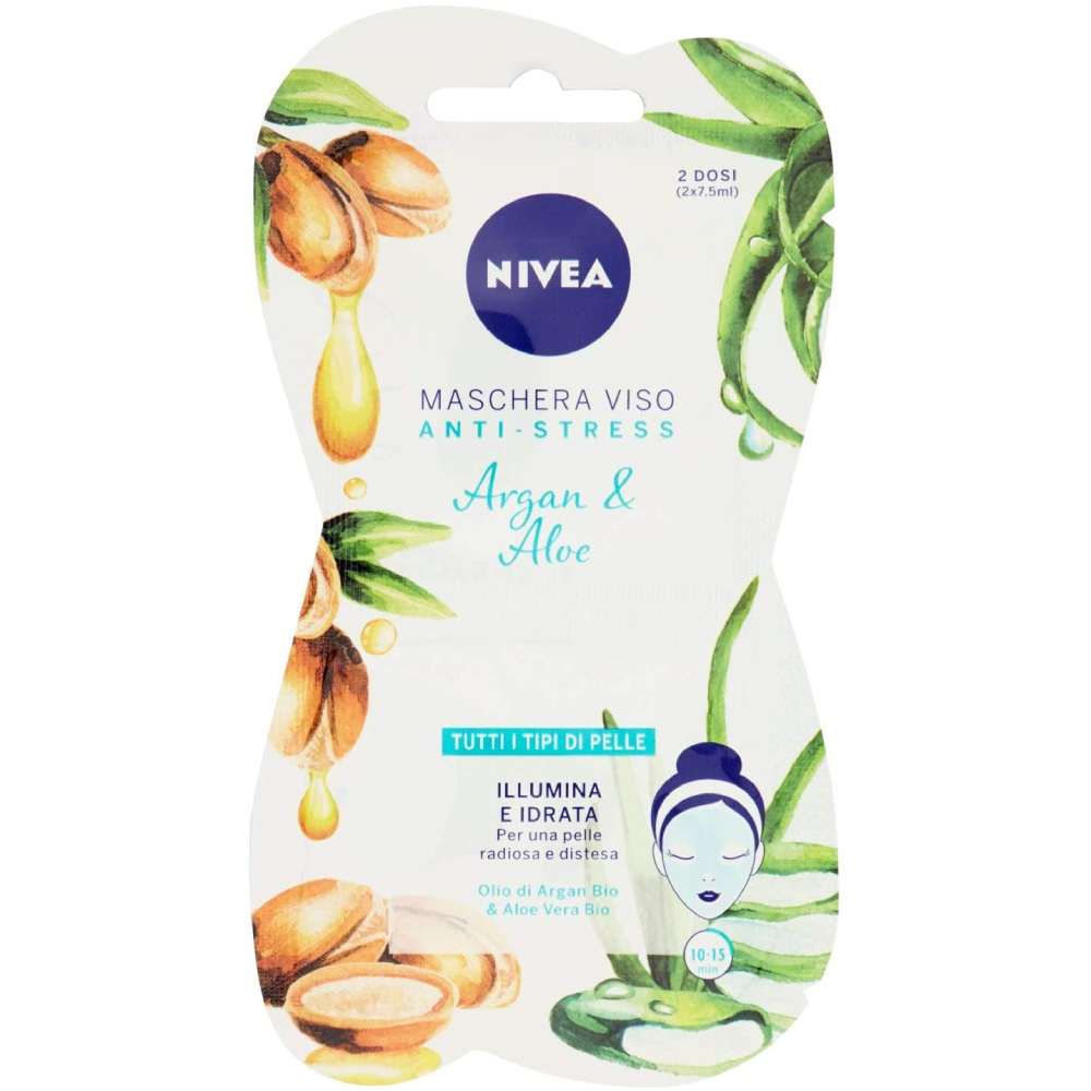 Nivea Maschera Viso Anti-Stress Argan & Aloe - Clicca l'immagine per chiudere