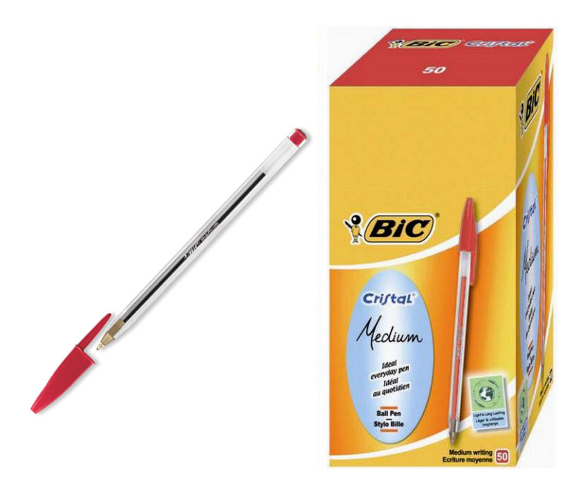 Penna Bic Cristal Rossa Medium Classic x 50pz