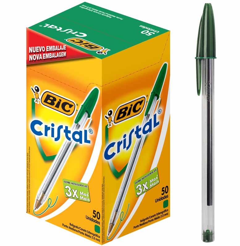 Penna Bic Cristal Verde Medium Classic x 50pz
