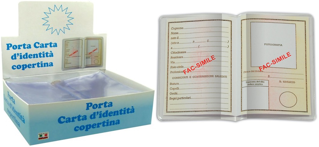 Porta Carta D'identità Alplast a Copertina x 100pz Porta Carta D'identità Alplast a Copertina x 100pz