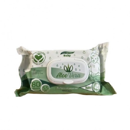 Salviette Imbevute Setablu Baby Aloe Vera 80pz