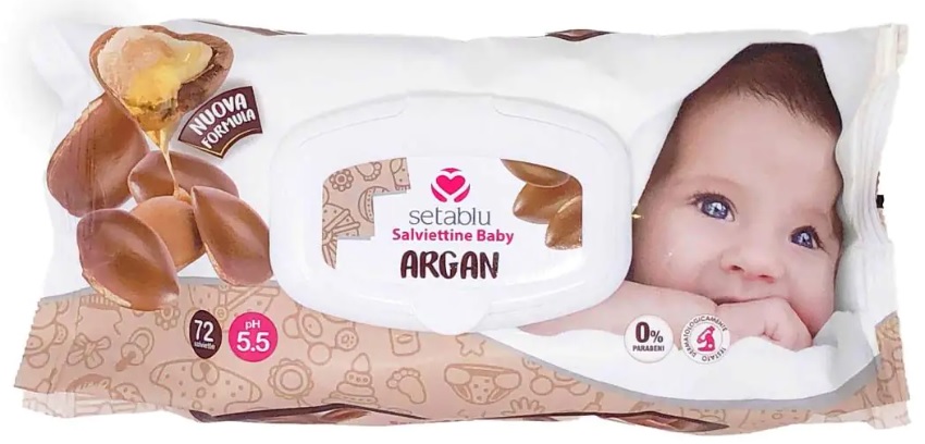 Salviette Imbevute Setablu Baby Argan 72pz - Clicca l'immagine per chiudere