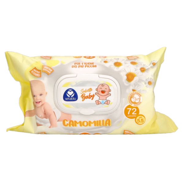 Salviette Imbevute Setablu Baby Camomilla 72pz - Clicca l'immagine per chiudere