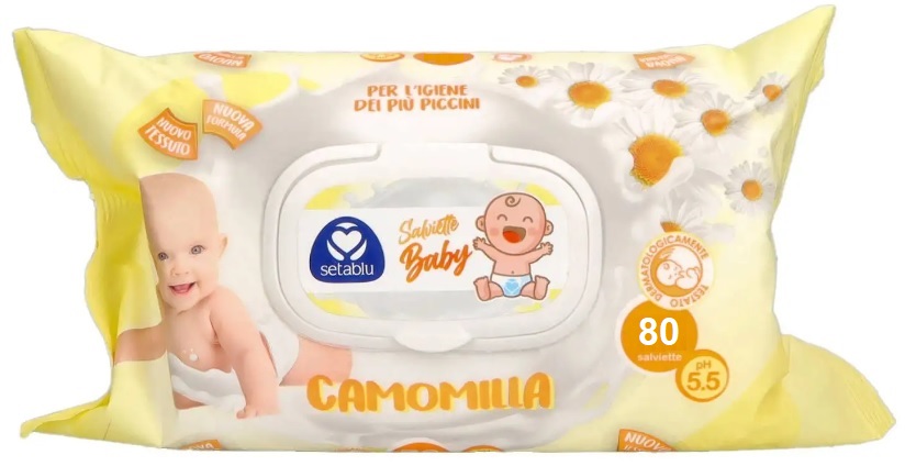 Salviette Imbevute Setablu Baby Camomilla 72pz