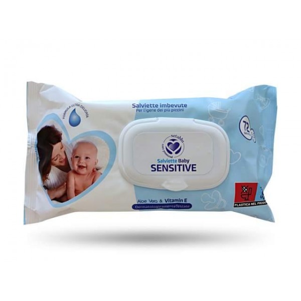 Salviette Imbevute Setablu Baby Sensitive 72pz