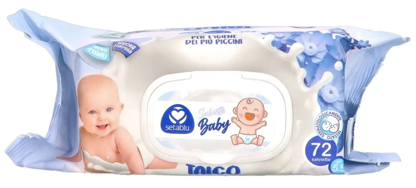 Salviette Imbevute Setablu Baby Talco 72pz - Clicca l'immagine per chiudere